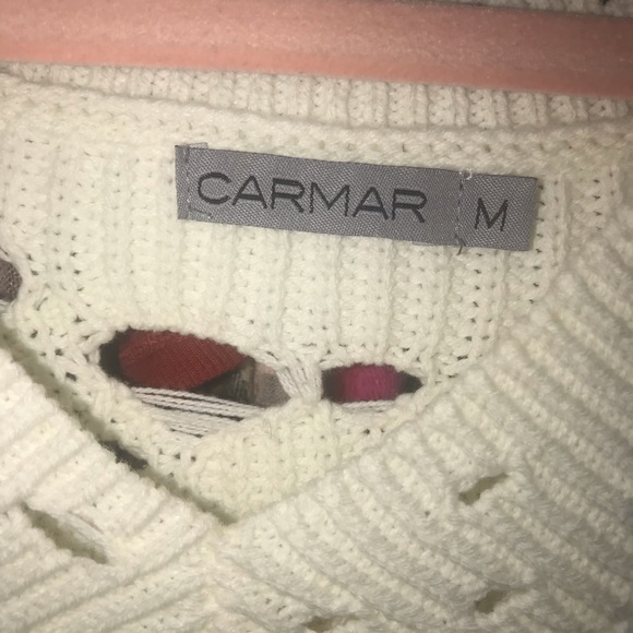 Carmar distressed white sweater - Picture 4 of 4